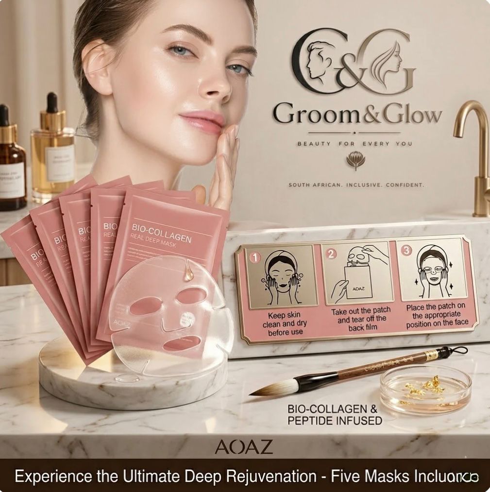 Groom&Glow™ - Bio-Collagen Deep Mask Set