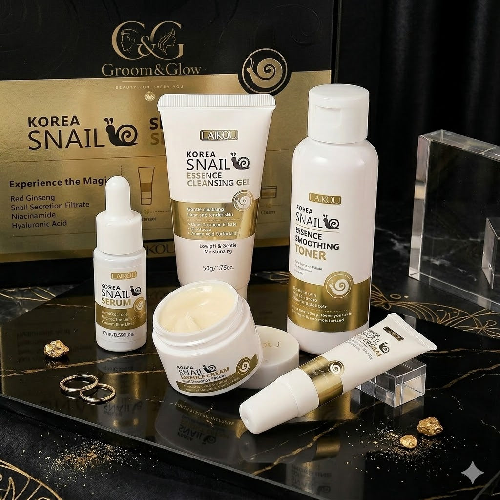 Groom&Glow™ Korea Snail Essence Soothing Care Set