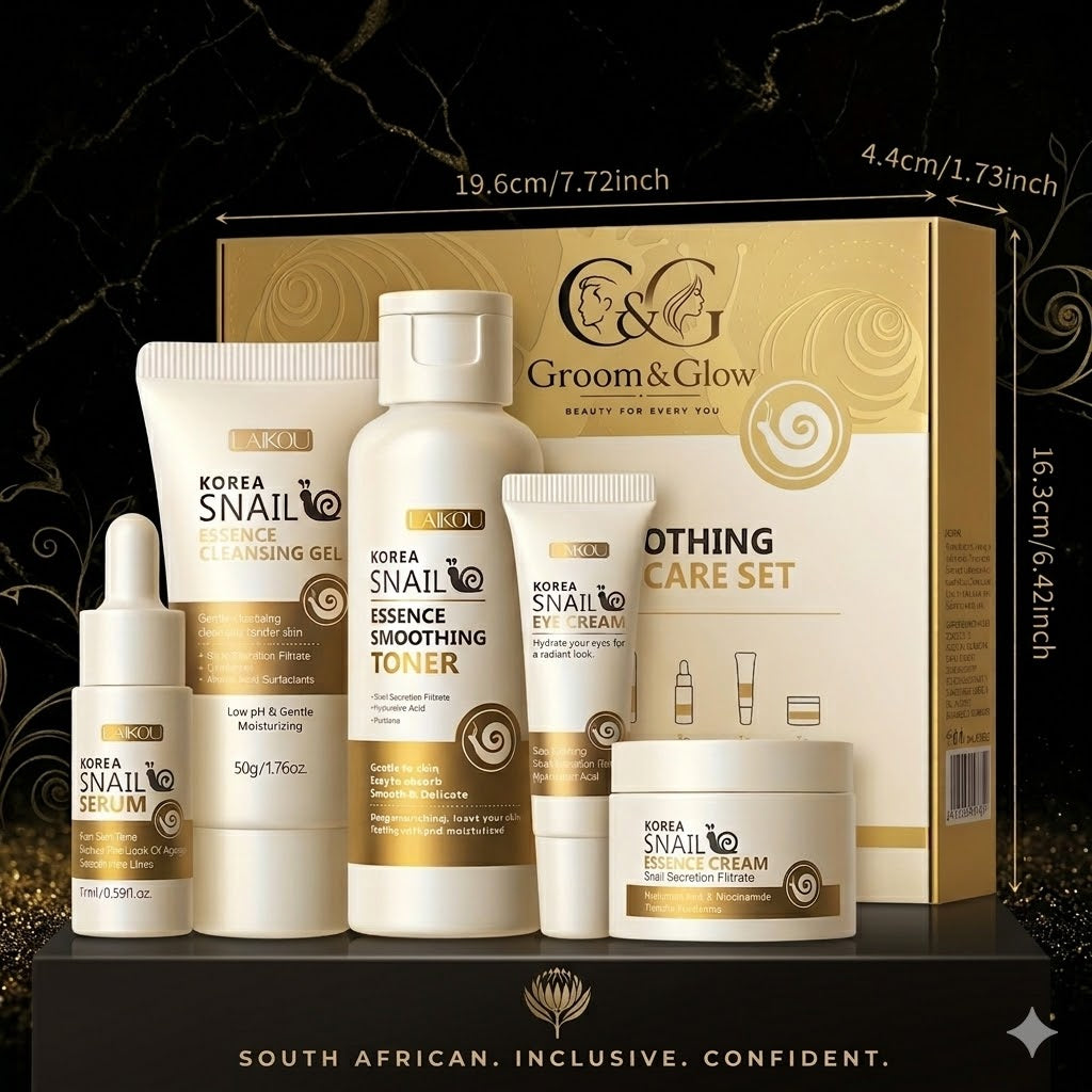 Groom&Glow™ Korea Snail Essence Soothing Care Set