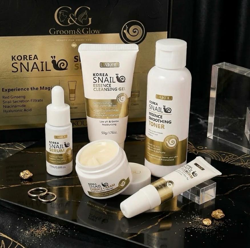 Groom&Glow™ Korea Snail Essence Soothing Care Set