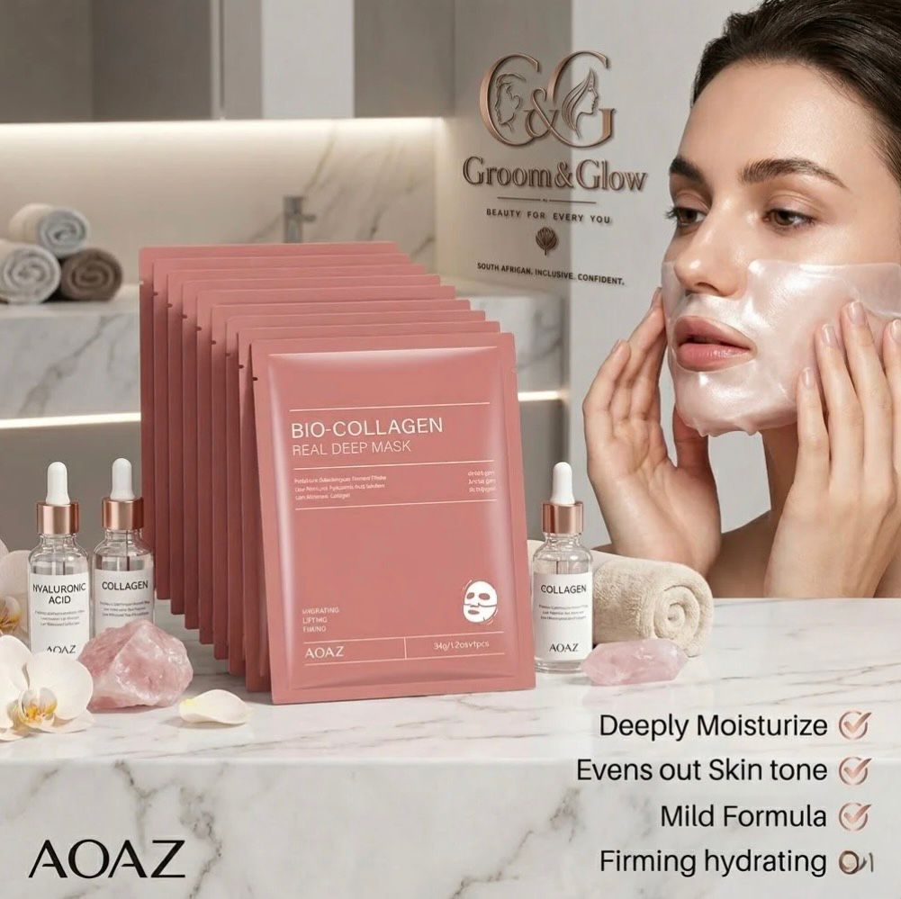 Groom&Glow™ - Bio-Collagen Deep Mask Set