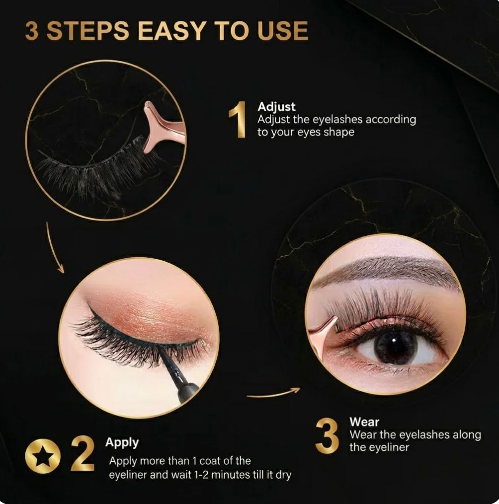 Groom&Glow™ Full 5-Pair Magnetic Lash Kit – All-in-One Solution
