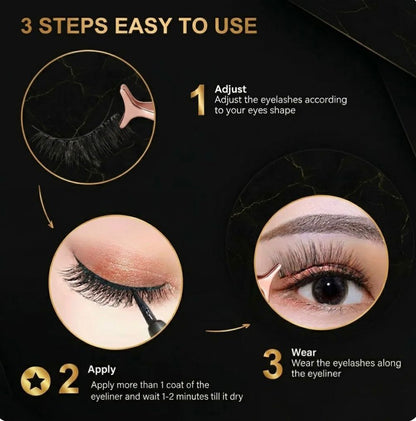 Groom&Glow™ Full 5-Pair Magnetic Lash Kit – All-in-One Solution