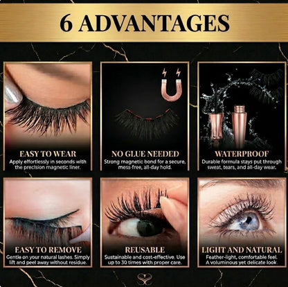 Groom&Glow™ Full 5-Pair Magnetic Lash Kit – All-in-One Solution