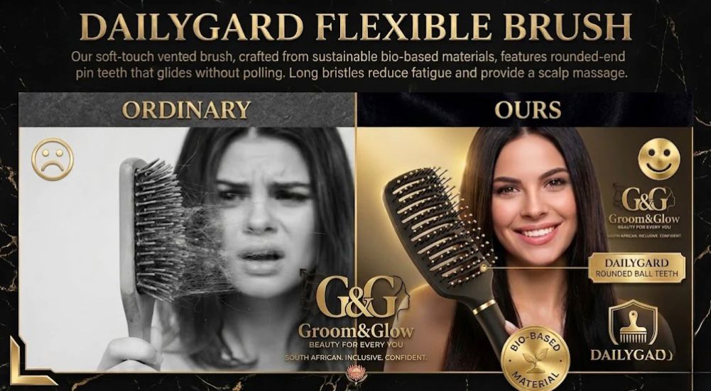 Groom&Glow™ Detangler Brush & Hair Towel Set