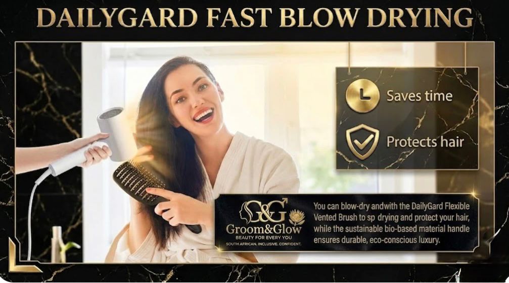 Groom&Glow™ Detangler Brush & Hair Towel Set