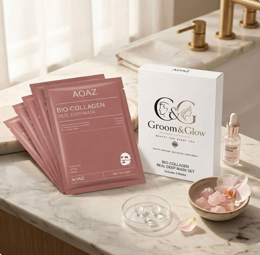 Groom&Glow™ - Bio-Collagen Deep Mask Set