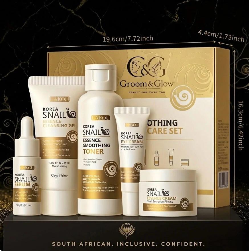 Groom&Glow™ Korea Snail Essence Soothing Care Set