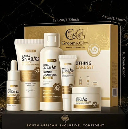 Groom&Glow™ Korea Snail Essence Soothing Care Set