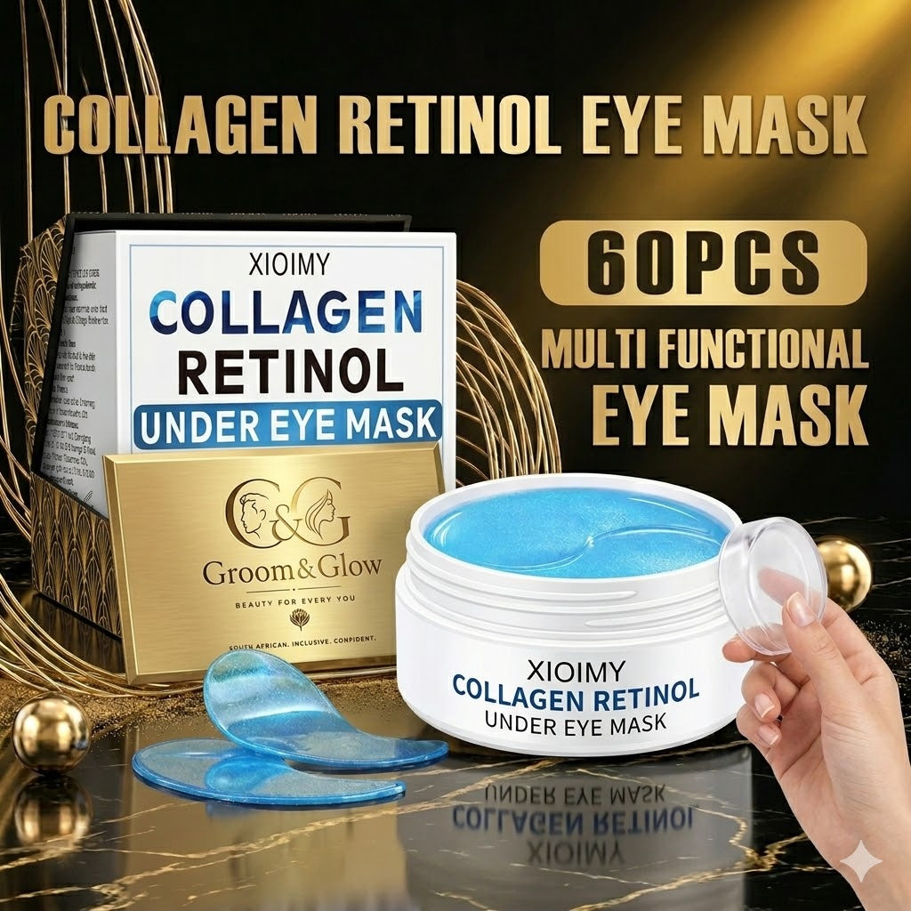 Groom&Glow™ The Complete Glow Kit – Ice Roller, Retinol Eye Mask & Carry Bag