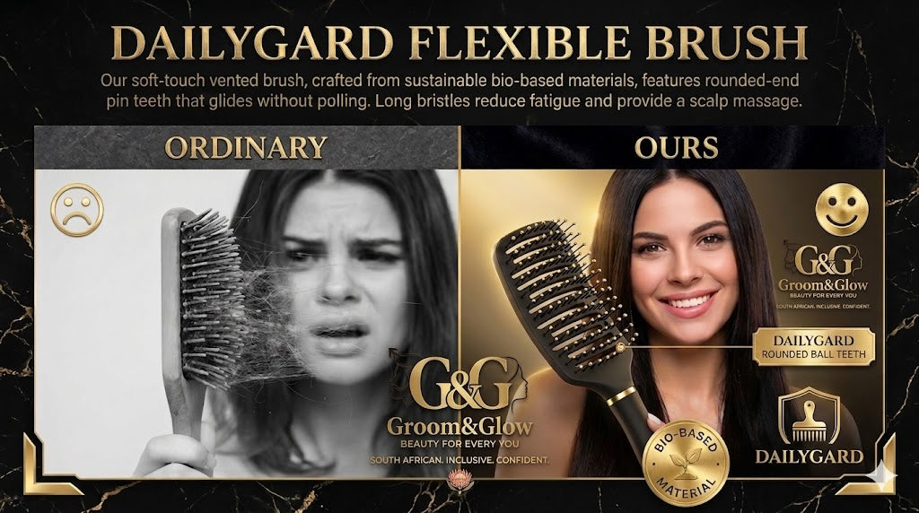 Groom&Glow™ Detangler Brush & Hair Towel Set