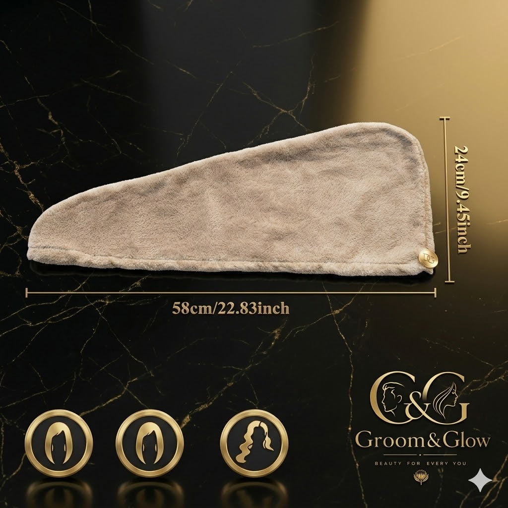 Groom&Glow™ Detangler Brush & Hair Towel Set