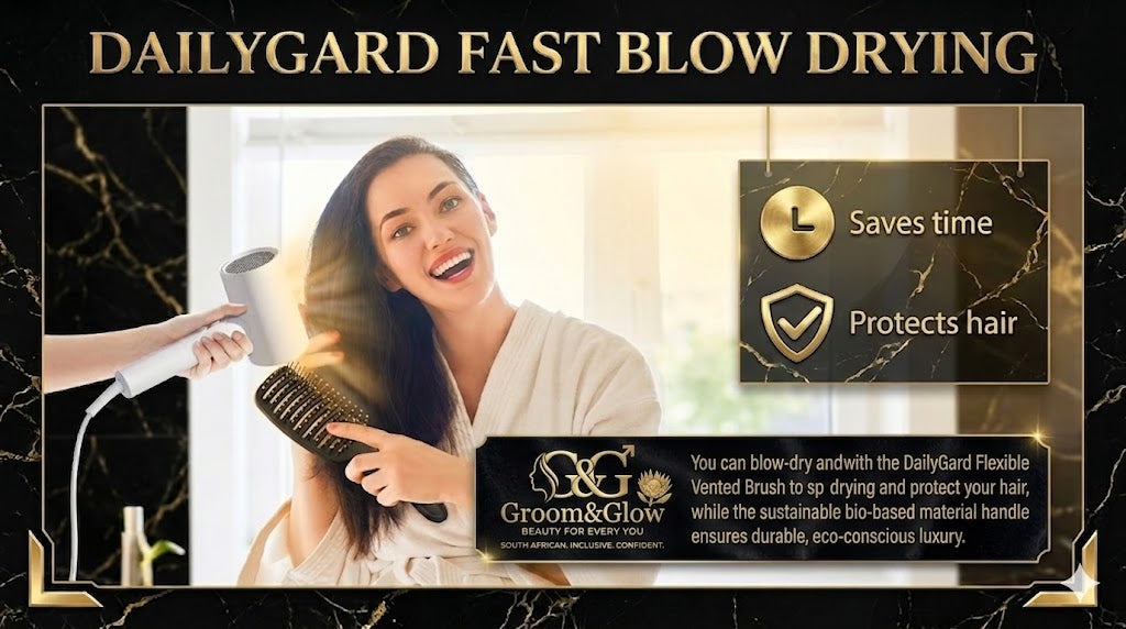 Groom&Glow™ Detangler Brush & Hair Towel Set