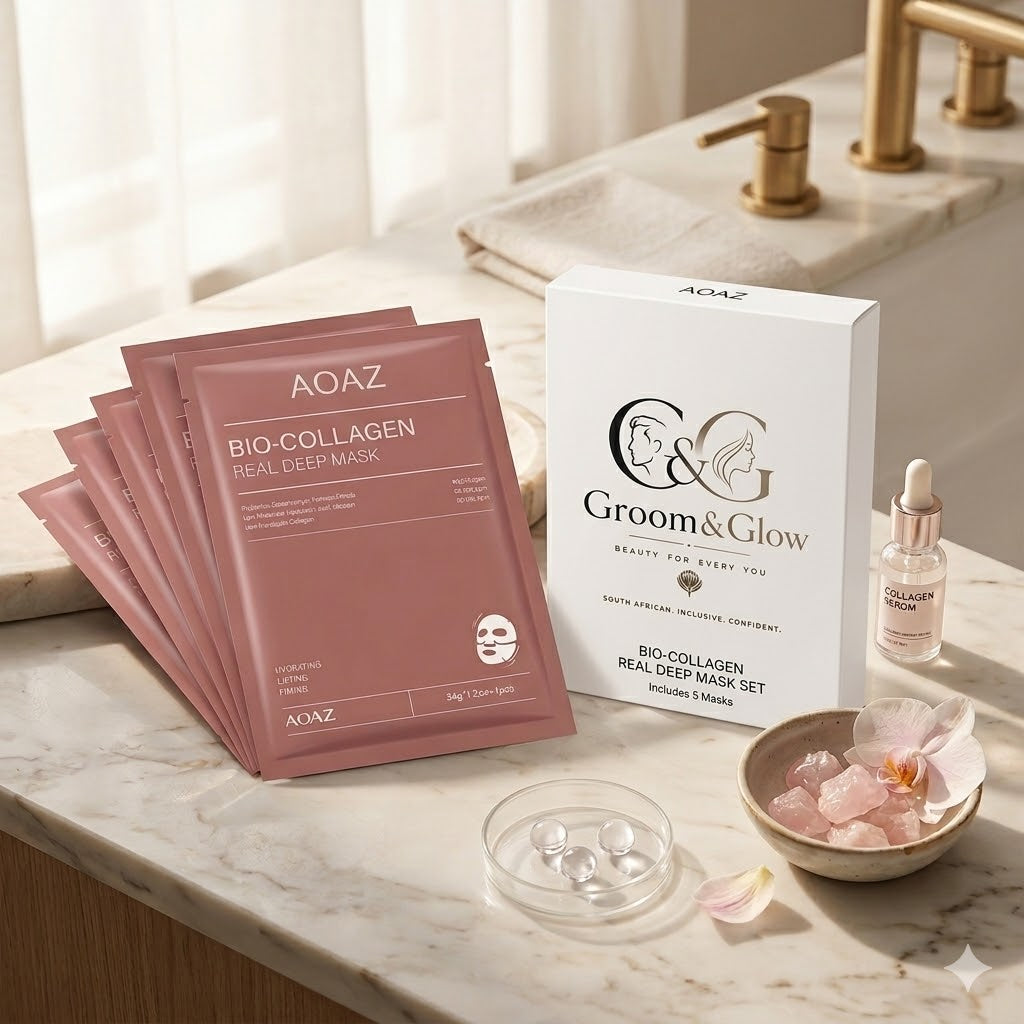 Groom&Glow™ - Bio-Collagen Deep Mask Set