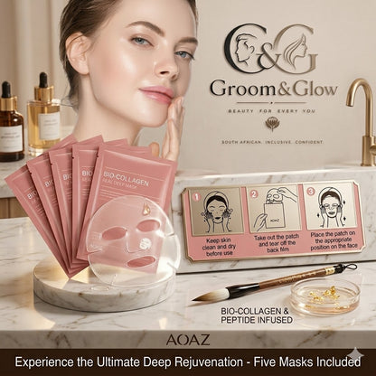 Groom&Glow™ - Bio-Collagen Deep Mask Set