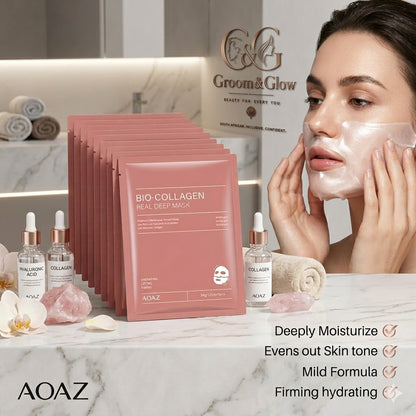 Groom&Glow™ - Bio-Collagen Deep Mask Set