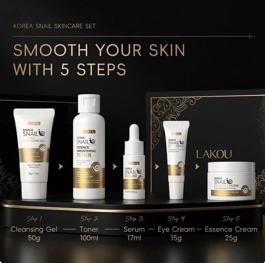 Groom&Glow™ Korea Snail Essence Soothing Care Set